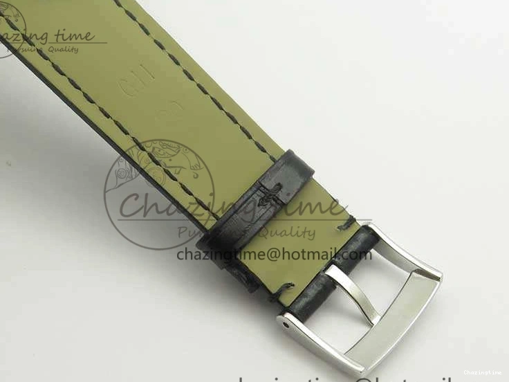 0413 FashionForward De Ville SS MK 1:1 Best Edition White Dial SS Markers On Leather Strap Miyota 9015 V 8077